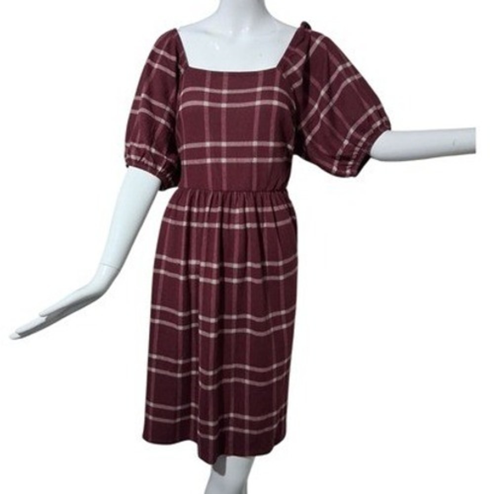 NWT Lane‎ Bryant Plaid Womens Size 14/16 Square Neck Knit Casual Office Dress